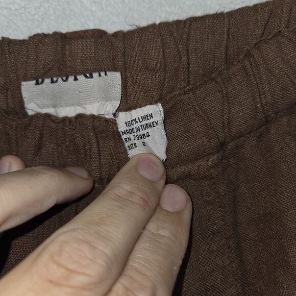 Vintage Chicos Pants Womens Large Abstract Cottagecore Grandma 100% Linen Pant - Picture 10 of 12